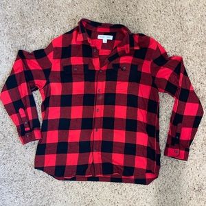 Men’s Plaid Red and Black Old Navy Shirt size XXL Tall